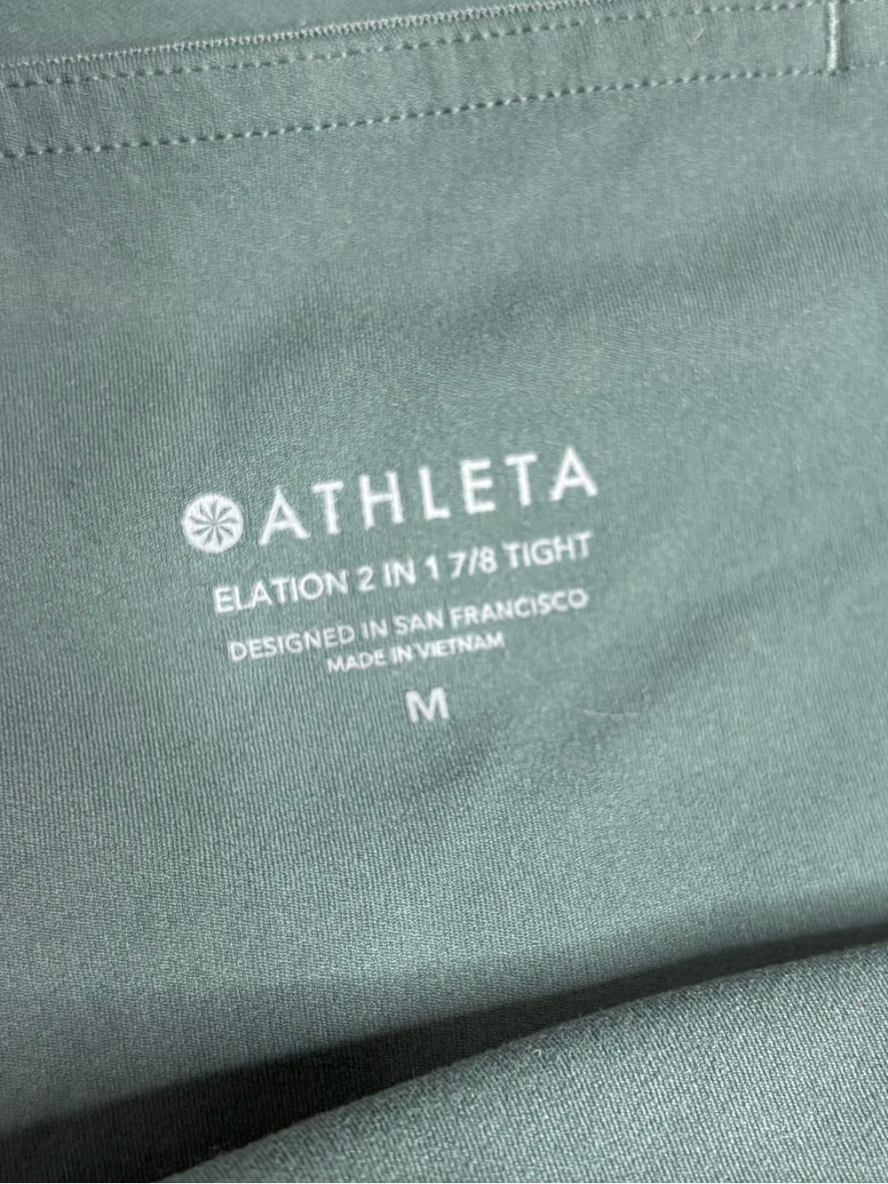 Athleta Elation 2 in 1 7/8 Tight Green Skirted Leggings Yoga Pants medium modest - Picture 5 of 7
